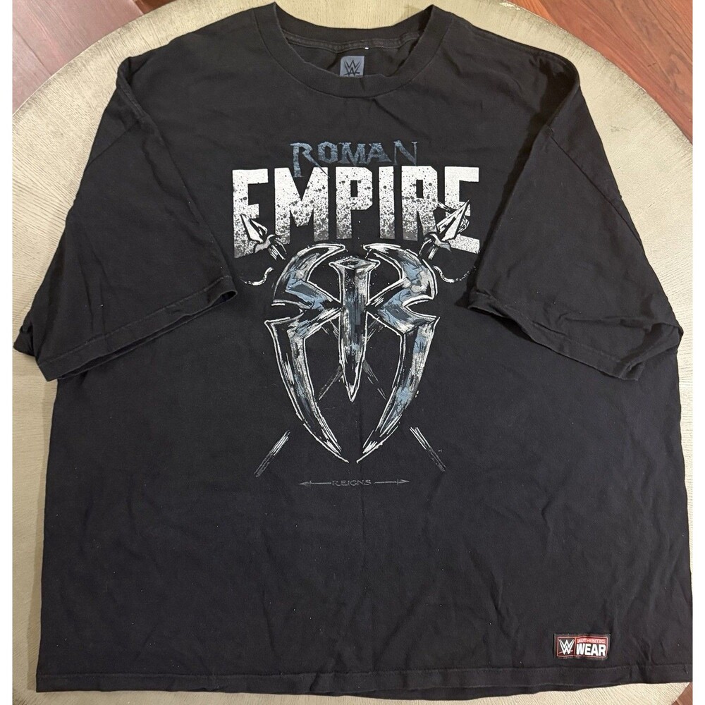 WWE Roman Reigns Roman Empire T Shirt Mens 4X Black 2015 Wrestling Authentic